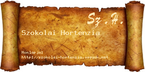 Szokolai Hortenzia névjegykártya