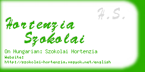hortenzia szokolai business card